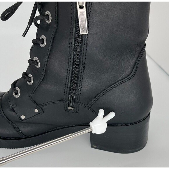 Harley Davidson Motorcycle Boots Evie Women's 11M Black Leather Shoes D83592 - Picture 13 of 16